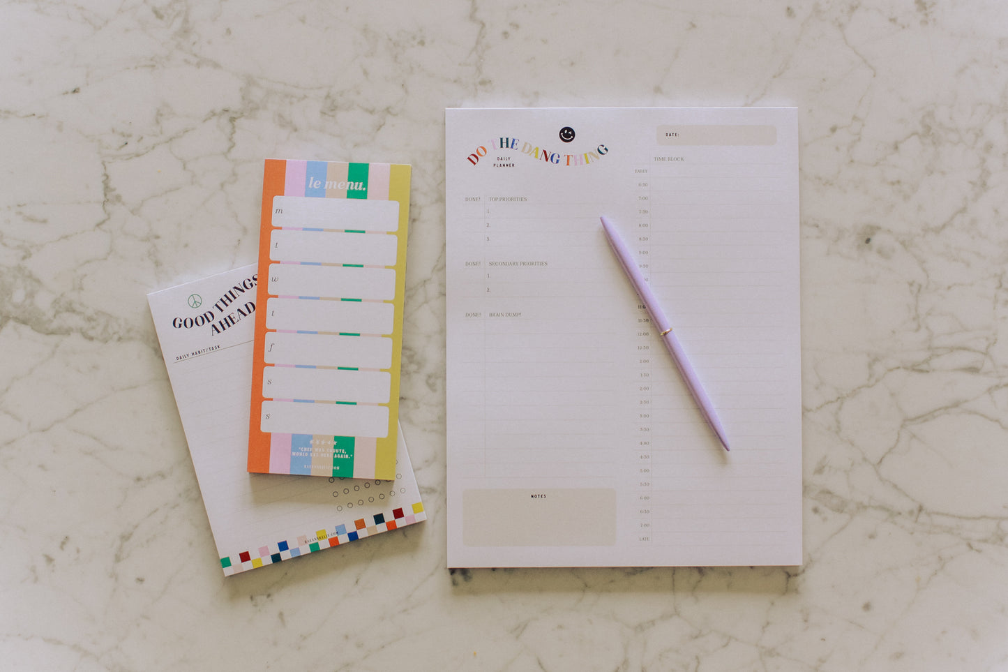 MAKE IT HAPPEN TRIO (DAILY PLANNER, MEAL PLANNER, & HABIT TRACKER PAGES)