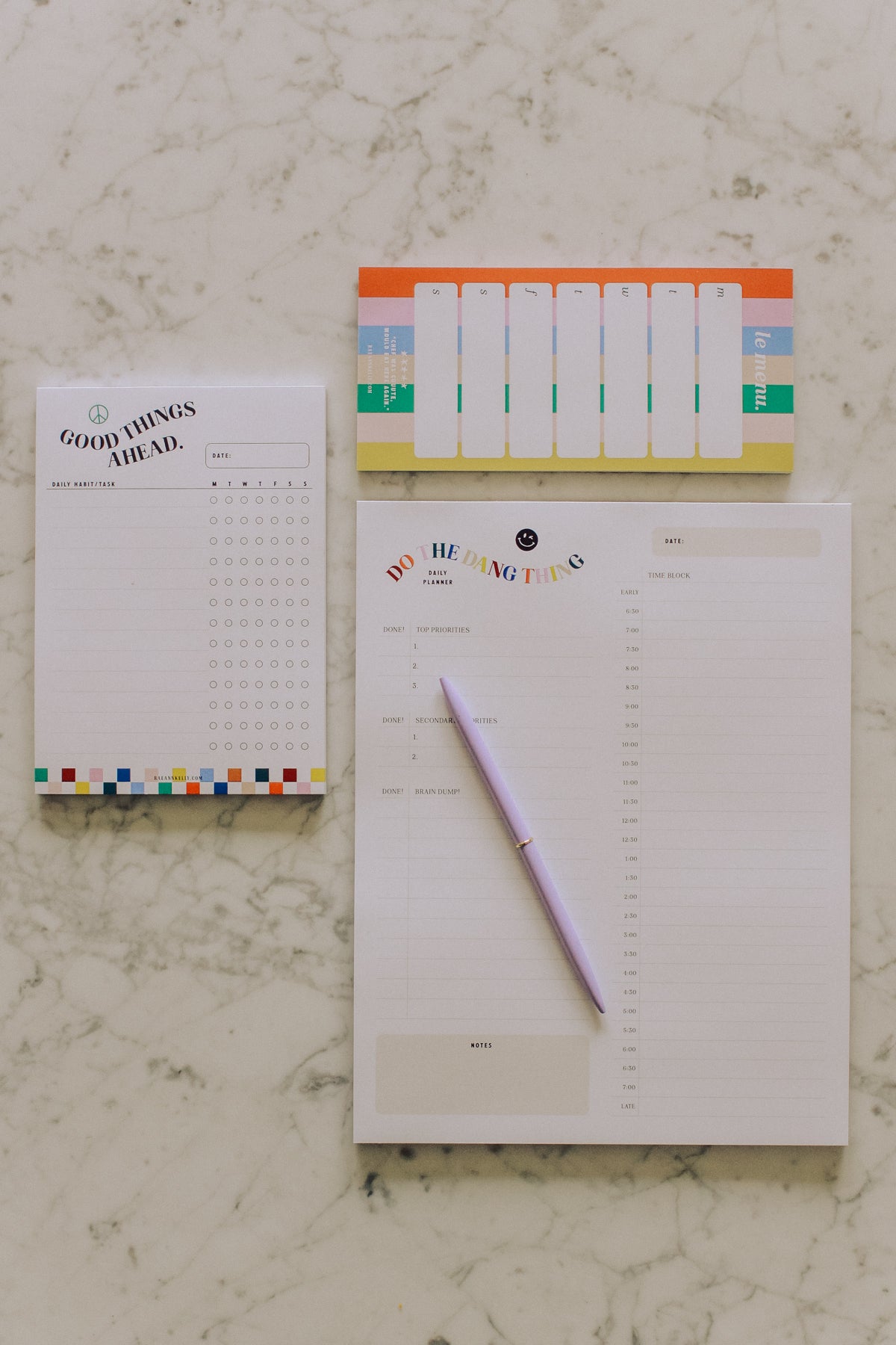 MAKE IT HAPPEN TRIO (DAILY PLANNER, MEAL PLANNER, & HABIT TRACKER PAGES)