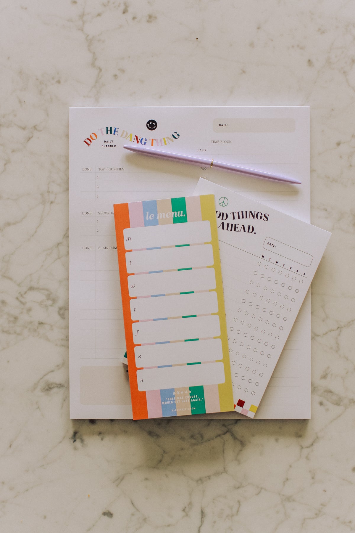 MAKE IT HAPPEN TRIO (DAILY PLANNER, MEAL PLANNER, & HABIT TRACKER PAGES)