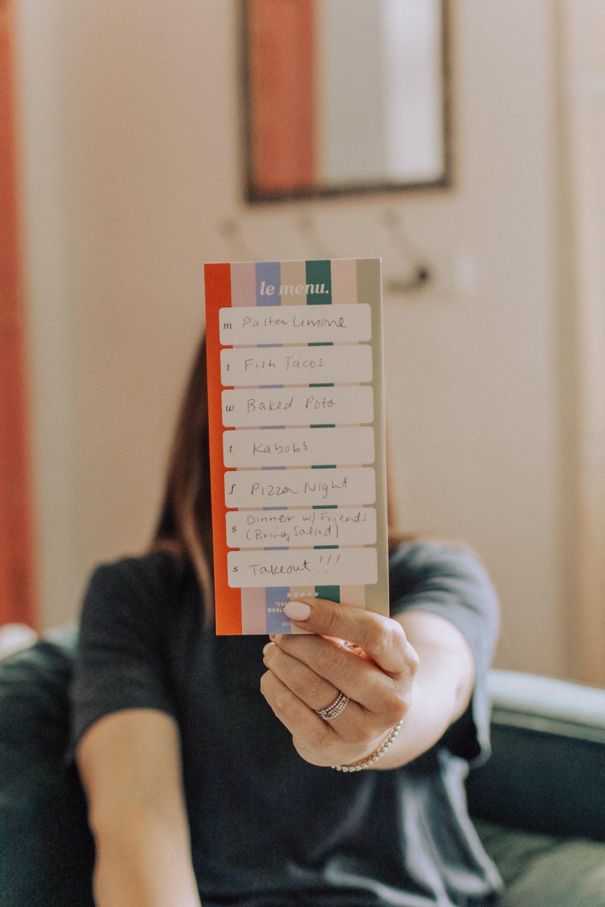 LE MENU. (WEEKLY MEAL PLAN PAGES)