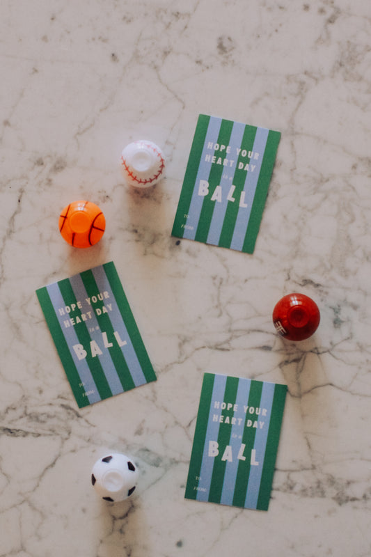 HOPE YOUR HEART DAY IS A BALL - IN BLUE/GREEN STRIPE