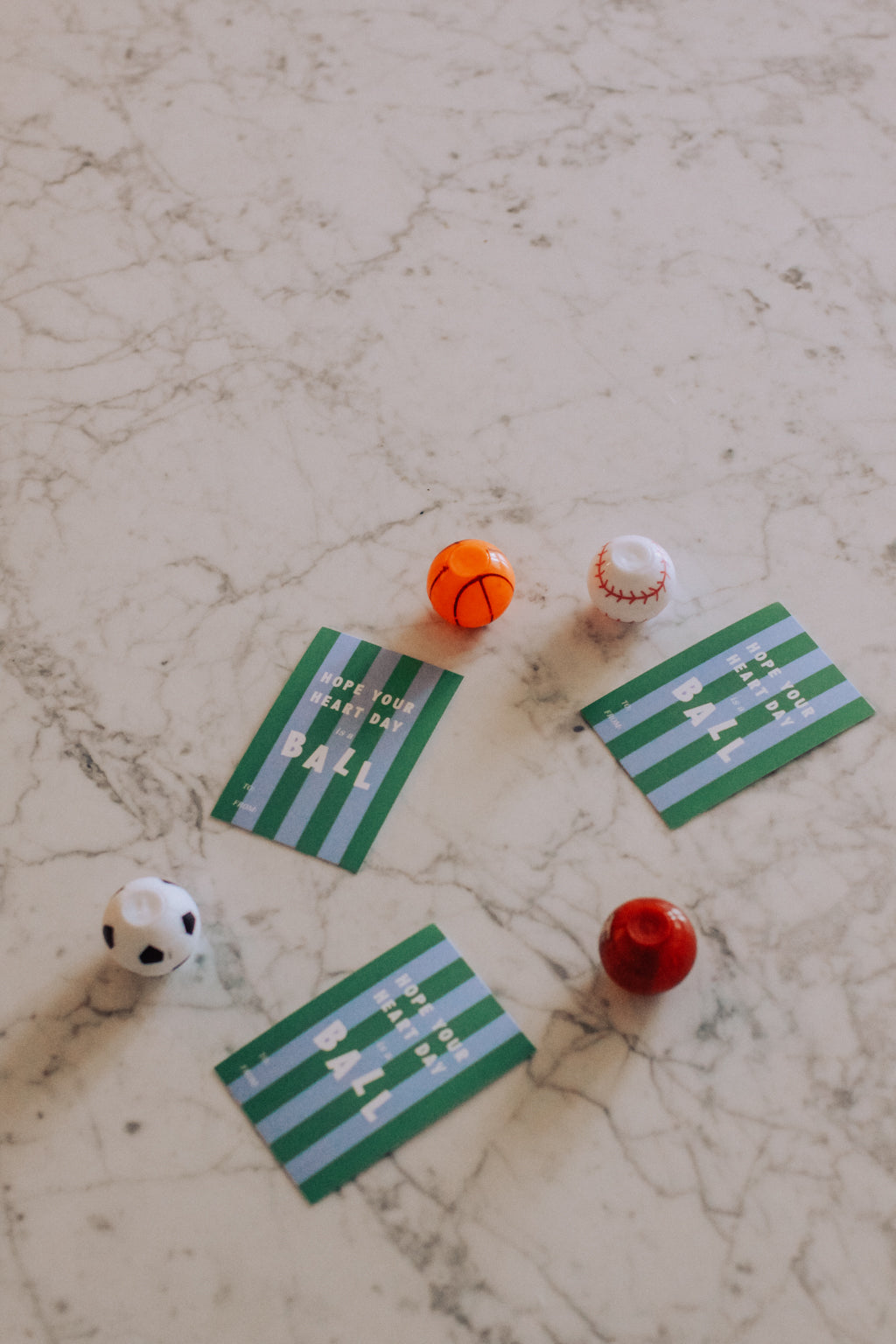 HOPE YOUR HEART DAY IS A BALL - IN BLUE/GREEN STRIPE