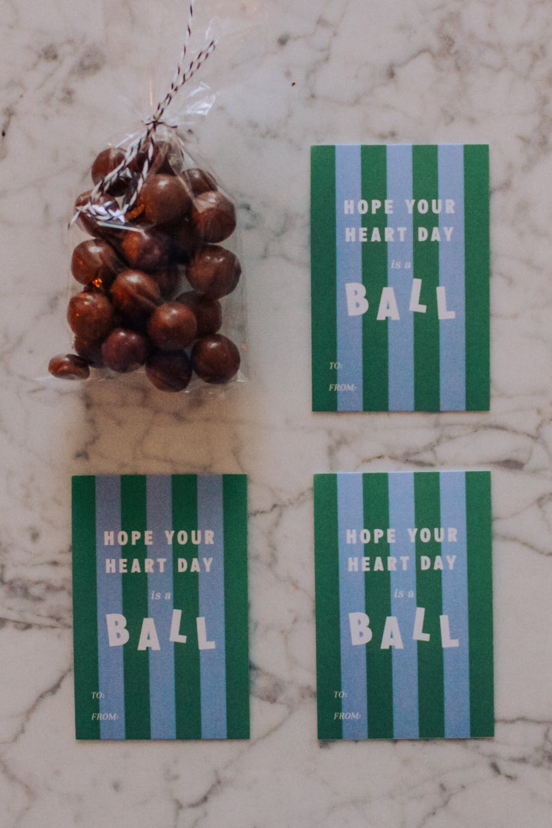 HOPE YOUR HEART DAY IS A BALL - IN BLUE/GREEN STRIPE